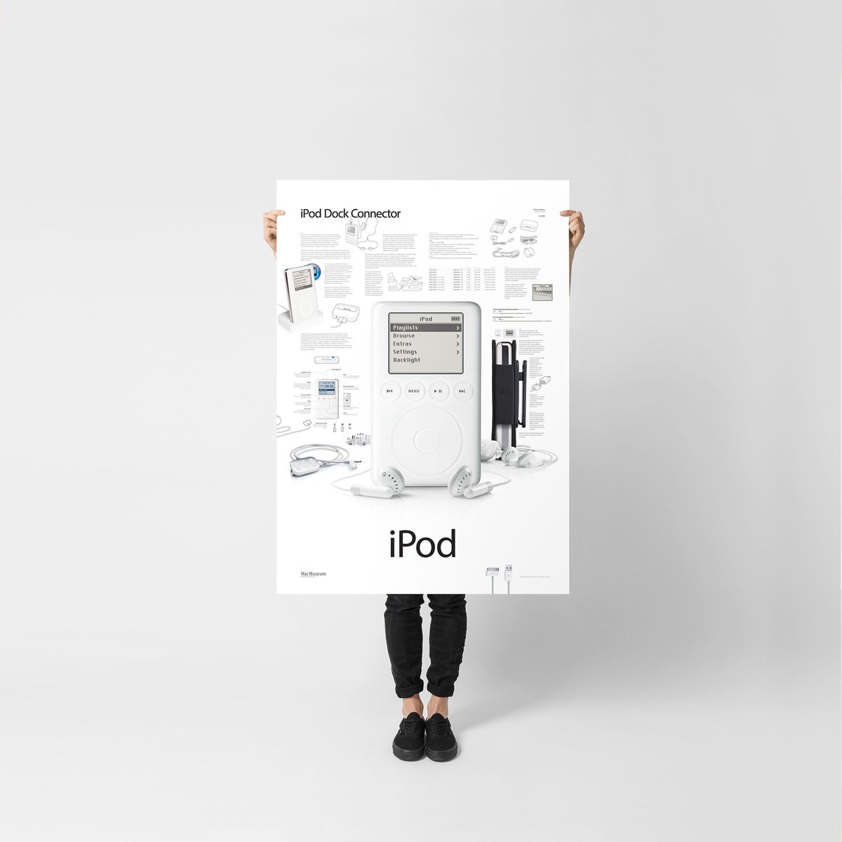 Bundle (3 Posters) Apple iPod high quality 1 Gen infographic, Apple iMac G3 infographic & Apple iMac G4 infographic, Giclée Prints